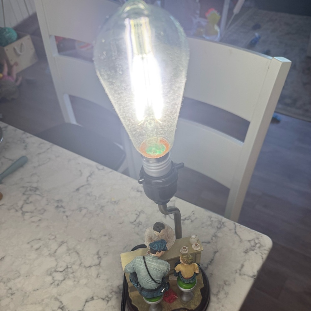 New in Box 70s Norman Rockwell "The Runaway" Vintage Table Lamp Collectible l - Picture 16 of 16